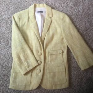 Yellow tweed J Crew blazer